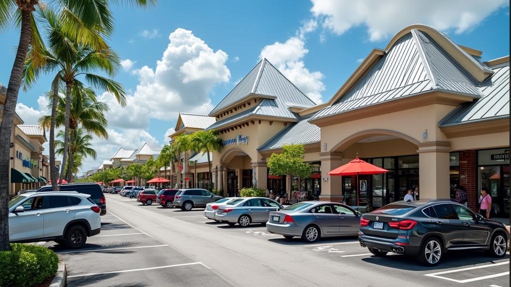 Retail center roofing